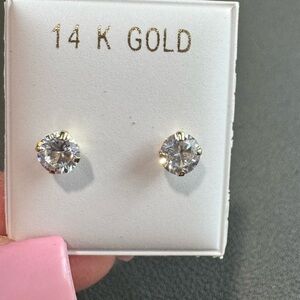 14K Gold Stud Earrings